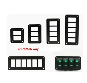 Car Tuning Parts Black Multi-hole Fixed Mounting Frame Boat Switch Modification Panel Combination Board Aluminum Plate