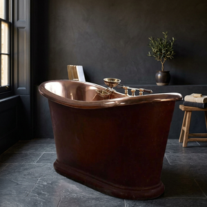 Baignoire ovale autoportante de luxe en cuivre – Cuve de bain en métal durable pour adultes, idéale pour les salles de bain à domicile et d'hôtel – Artisanat indien - Product Image 3