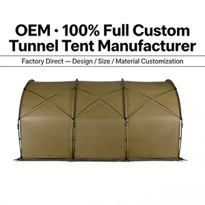 Carpa de Camping de Lujo de Marca OEM Personalizada, Carpa Túnel Táctica Impermeable Ripstop para 4 Estaciones, Refugio de Lujo para Campamento al Aire Libre al por Mayor - Product Image 1