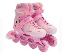 Patins à roulettes en PVC réglables avec paillettes, patins à roulettes tout éclairants pour débutants, chaussures de patinage professionnelles unisexes, tailles 34-42