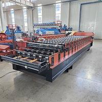 Machine de formage de tuiles en Aluzinc ondulé pour toiture à poutrelles trapézoïdales, machine de formage de panneaux de construction en métal IBR CNC à haute productivité