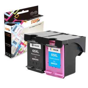 Topjet 65XL 65 XL <span class=keywords><strong>cartouche</strong></span> d'<span class=keywords><strong>encre</strong></span> couleur Premium remise à neuf pour HP65XL HP65 pour imprimante <span class=keywords><strong>HP</strong></span> DeskJet <span class=keywords><strong>3720</strong></span> 3752 2655 AIO - Product Image 1