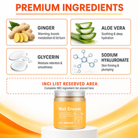 Krim Pelangsing Herbal Anti Selulit Label Pribadi OEM, Losion Tubuh untuk Menurunkan Berat Badan dan Membakar Lemak, Krim Panas