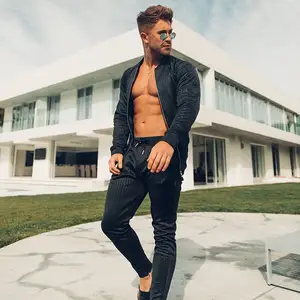 Mannen Sets Casual Actieve Rits Uitloper Training Kleding Mannen Sportkleding Pak Sweatshirt Trainingspak Spier Fitness