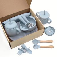 Vaisselle pour enfants Melikey personnalisée sans BPA, bol pour bébé, assiette à ventouse pour enfants, ensemble d'alimentation en silicone pour bébé