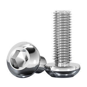 316 Stainless Steel Round Head <b>Socket</b> Cap <b>Screw</b> Metric Standard Thread Plain Finish M3 M4 M5 M6 M8 M10 M12 - Product Image 1