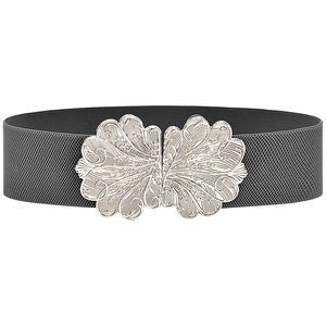 <span class=keywords><strong>Ceinture</strong></span> <span class=keywords><strong>large</strong></span> élastique et extensible en alliage, style européen et américain, avec boucle carrée, pour femmes, idéale pour manteaux, robes et costumes - Product Image 6