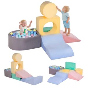 Juego de 7 Bloques de Espuma Coloridos con Cubierta de Terciopelo, Lavables, Suaves, Modulares, para Escalar, Gatear y Deslizarse, para Niños Pequeños de 1 a 3 Años - Product Image 2