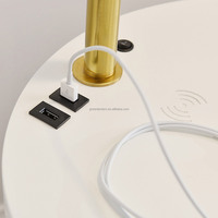 Prise de charge noire à Double couche USB femelle Type-C prise de courant avec connecteur de câble Port de chargeur USB pour lampe de nuit LED
