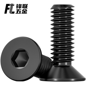 Tornillos de Cabeza Plana con Hexágono Interior Fenglian M5 M6 M8, Acero Inoxidable 304 DIN7991 A2-70, Oxidación y Ennegrecimiento - Product Image 2