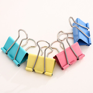 Deli Colored Binder Clips 15mm Metal Long Tail Clips 60 Pieces ES Series Office Supplies - Product Image 2
