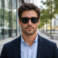Casque Stéréo Sans Fil Supra-Auriculaire avec Indicateur LED, Micro Anti-Bruit, Lunettes de Soleil Intelligentes pour la Conduite, le Cyclisme et le Sport