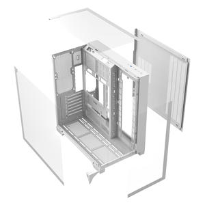 Boîtiers de PC de jeu Ruix O11Vision-White ATX BTF compatibles, vue complète latérale et supérieure en verre trempé, cabinet de jeu - Product Image 6