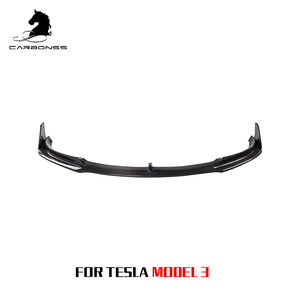 Noir de carbone Spoiler de Lèvre de Pare-chocs avant pièces Extérieures pour Tesla Modèle <span class=keywords><strong>3</strong></span> - Product Image 2