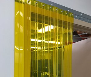 Rideau de porte en <span class=keywords><strong>PVC</strong></span> transparent jaune de 2 mm pour chambre froide professionnelle, 200 mm x 50 m/rouleau - Product Image 2
