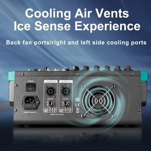 Gt6 Âm Thanh Kỹ Thuật Số Giao Diện Điều Khiển Mixer 6 Kênh Chuyên Nghiệp Âm Thanh Mixer Với Bộ Khuếch Đại 350W * 2 Giao Diện Điều Khiển - Product Image 4