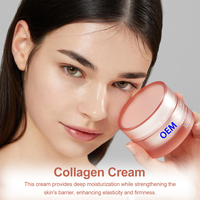 Crema de colágeno OEM/ODM, crema de colágeno elástica y Reafirmante de 50ml para hidratación y alivio de arrugas para el cuidado facial de las mujeres