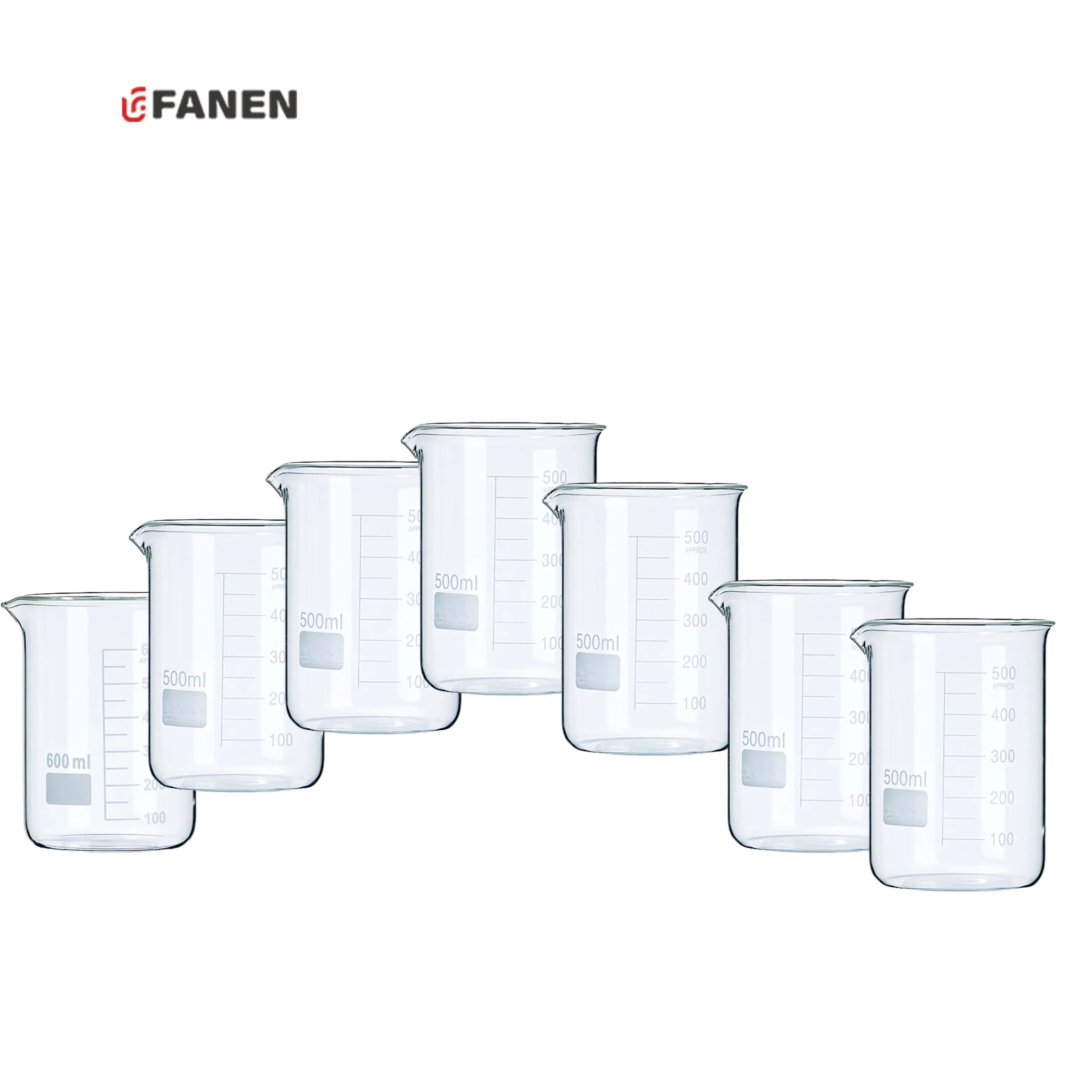 Becher scientifico Fanen 900ml borosilicato per laboratorio di chimica da laboratorio ad alta temperatura resistenza bicchiere di vetro