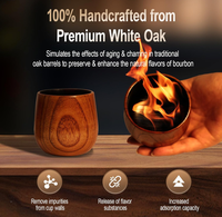 Coffret Cadeau de Verres à Whisky en Bois de Jujube Carbonisé avec Glaçons en Acier Inoxydable, Boîte en Bois Personnalisable, Cadeau d'Affaires Haut de Gamme, Vente en Gros