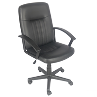 Chaise de bureau ergonomique en cuir PU noir promotionnelle, style moderne et luxueux, Sillas De Oficina De Lujo Silla Ergonomica Oficina
