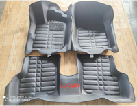 Tapis de sol de voiture en Pvc 5d pressés à chaud, tapis spécial de haute qualité pour Renault Logan, 3mm