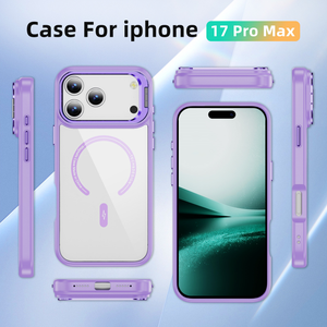 Coque de <span class=keywords><strong>téléphone</strong></span> portable transparente anti-jaunissement magnétique souple en TPU mignonne pour fille, protection intégrale pour iPhone 15 16 17 - Product Image 3