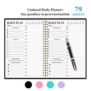 Custom 2025 <b>A5</b> Black Spiral Weekly Wellness Goal <b>Diary</b> Journal Planner Notebook With Gift Box Set - Product Image 5