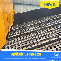 Séparateur balistique robuste à moteur PLC pour le recyclage des déchets solides municipaux, le tri des films plastiques, du papier et des briques, avec économie d'énergie