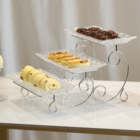 Présentoir à Gâteaux Créatif 3 Étages, Style Moderne, Assiette à Fruits et Desserts pour Maison, Salon, Traiteur et Buffet