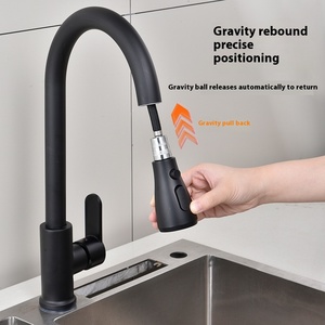 Modern Stainless Steel <strong>Kitchen</strong> <strong>Faucet</strong> <strong>with</strong> <strong>Pull</strong>-<strong>Out</strong> <strong>Sprayer</strong> Multifunction Sink Mixer Accessory - Product Image 2