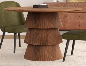 Modern Round Mango Wood Dining <b>Table</b> for 4 Modern Design for Home Furniture - Product Image 1