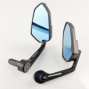 Rétroviseur de guidon de moto Qiangye en plastique noir, 8 tailles, apparence unique - Product Image 2