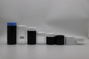 Frascos de plástico negro de 300ml con tapa resistente a los niños, embalaje de plástico para pastillas, plástico de seguridad de grado alimenticio - Product Image 4