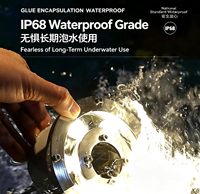 Luz LED RGB de 24 V para Fuentes, Foco Subacuático de Acero Inoxidable a Prueba de Agua para Piscinas y Fuentes