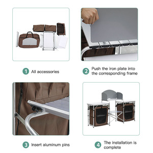 Equipo de Cocina Portátil de Aluminio para Exteriores, Juego de Utensilios de Cocina Plegables para Acampar - Product Image 4