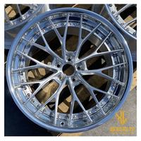 Rines Deportivos Plateados de 18, 19, 20, 21 y 22 Pulgadas, Personalizados de Fábrica, Estilo de 2 Piezas, 5x112, Rines de Aleación Forjada para Automóvil