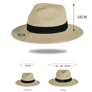 Sombrero Panamá <span class=keywords><strong>de</strong></span> Paja Personalizado al por Mayor <span class=keywords><strong>para</strong></span> Mujer y <span class=keywords><strong>Hombre</strong></span>, Informal, <span class=keywords><strong>para</strong></span> <span class=keywords><strong>Verano</strong></span>, Senderismo al Aire Libre, con Ala Ancha y Protección Solar - Product Image 3