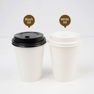 แก้วกาแฟกระดาษสีขาวพิมพ์โลโก้ตามสั่ง ขนาด 6oz / 8oz / 12oz / 16oz / 20oz พร้อมฝาและหลอด สำหรับกาแฟร้อนแบบนำกลับบ้าน - Product Image 3