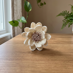 Flores Decorativas de Madera Sola para Difusor de Aromas, Ecológicas, Blancas, 8cm, para Interiores, Venta al Por Mayor, 100 Unidades MOQ, para Decoraciones de Boda - Product Image 2