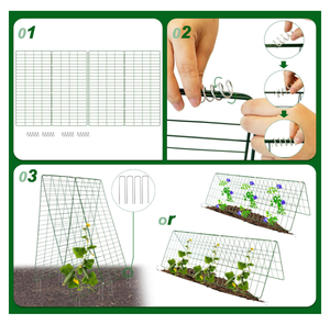 Treillis pliable pour concombres 48 pouces de long x 34 pouces de large, treillis en A pour concombres pour jardin surélevé, supports de culture de légumes - Product Image 3