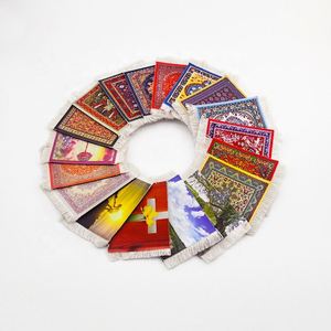 Posavasos de tela ecológica con estampado personalizado de estilo árabe oriental vintage, antideslizante, con diseño de taza de café. - Product Image 4