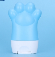 Flacon de crème pour les mains cosmétique en forme de patte de chat de 80 ml, en PET, avec bouchon à clapet, à presser, avec logo personnalisé