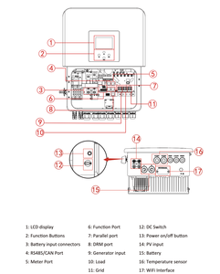 Deye duy nhất giai đoạn 2 MPPT biến tần sun-3/3.6/5/6k-sg04lp1-eu-sm 3KW 3.6kW lai biến tần cho pin điện áp thấp - Product Image 5