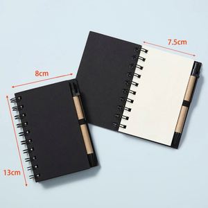 สมุดโน้ตพร้อมปากกาพิมพ์ลายส่วนตัวสำหรับนักเรียน สมุดโน้ตกระดาษคราฟท์แบบสันห่วง ของขวัญส่งเสริมการขายแบบกำหนดเอง - Product Image 6