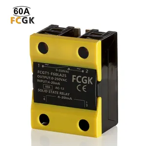Single Phase Solid State Relay input 4-20ma output relay 60A 0-250VAC SSR relay