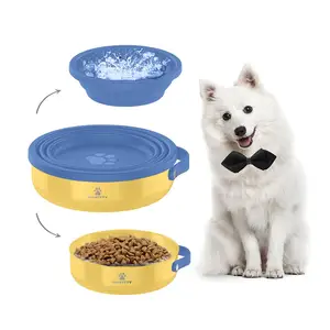 Pet water food bowl feeder for dog cat Pet Bowls Unique Design single wall Stainless Steel silicone Copper Dog Bowl