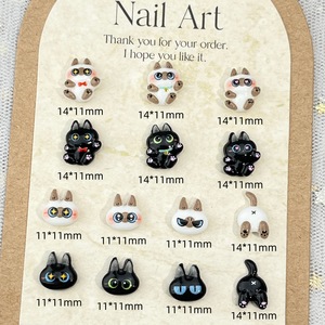 Adesivi per Telefono, Frigorifero, Fermagli per Capelli e Accessori per Unghie con Personaggi di Anime Giapponesi: Gatto, Scimmia, Coniglio, Orso in Resina - Product Image 3