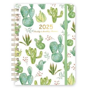 Agenda Semanal y Mensual 2025 al por Mayor, Tapa Dura A5, Papel Recubierto, Encuadernación en Espiral, Diseño Floral Personalizado - Product Image 2