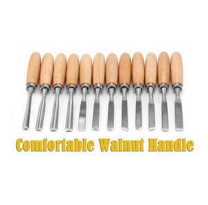 12 Piece Mini <strong>Wood</strong> Carving Tools <strong>Wood</strong> <strong>Turning</strong> Tool <strong>Chisel</strong> Set Lathe Tools - Product Image 3