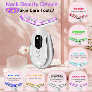 Skin Care <b>Machine</b> <b>Microcurrent</b> High Frequency Facial Massager for Face and Neck With 7 Color - Product Image 2
